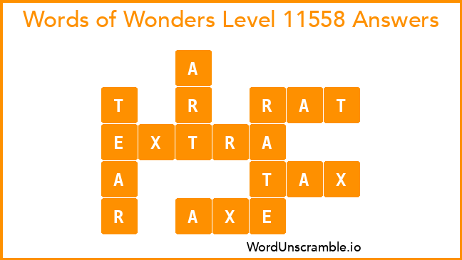 Words of Wonders Level 11558 Answers