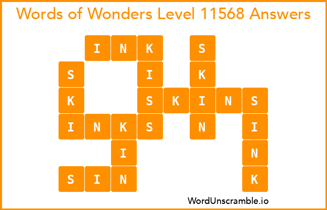 Words of Wonders Level 11568 Answers
