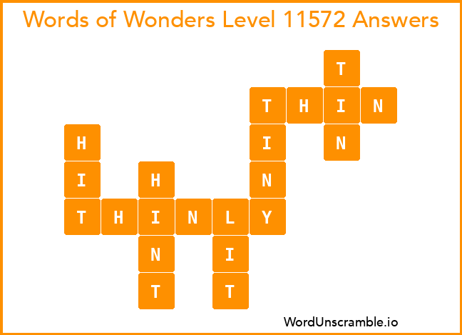 Words of Wonders Level 11572 Answers