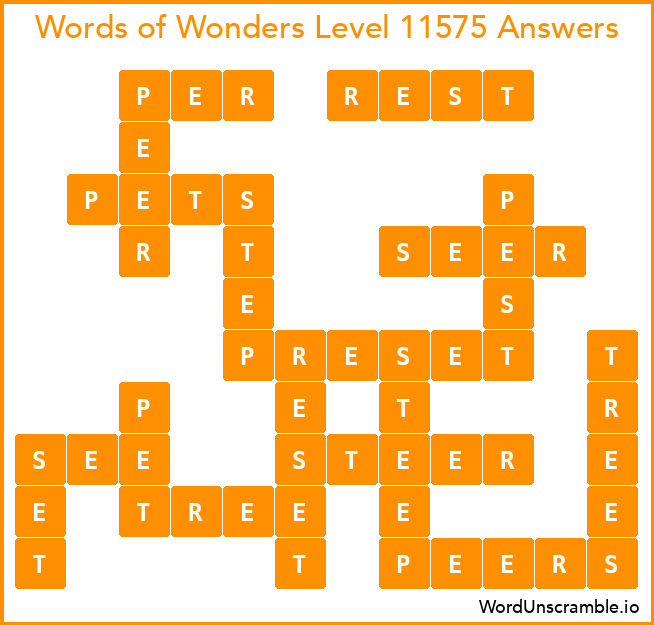 Words of Wonders Level 11575 Answers