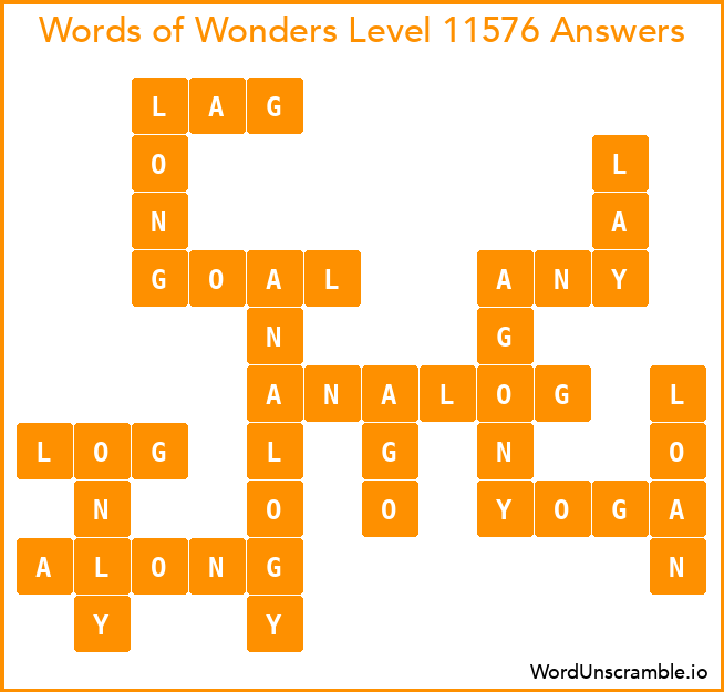 Words of Wonders Level 11576 Answers
