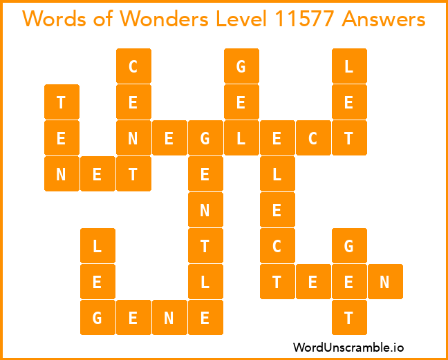 Words of Wonders Level 11577 Answers
