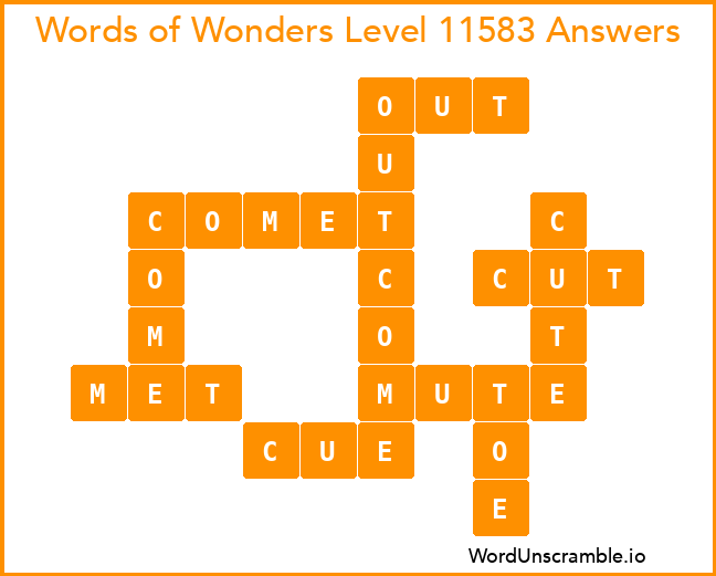 Words of Wonders Level 11583 Answers