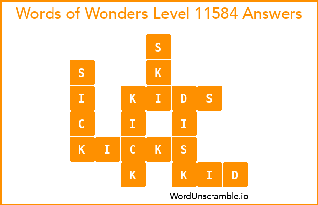 Words of Wonders Level 11584 Answers