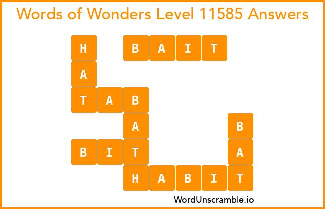 Words of Wonders Level 11585 Answers