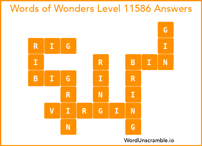 Words of Wonders Level 11586 Answers