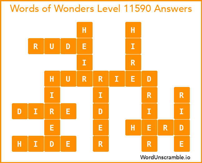 Words of Wonders Level 11590 Answers
