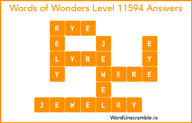 Words of Wonders Level 11594 Answers