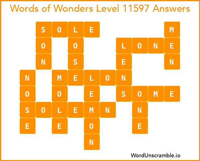 Words of Wonders Level 11597 Answers