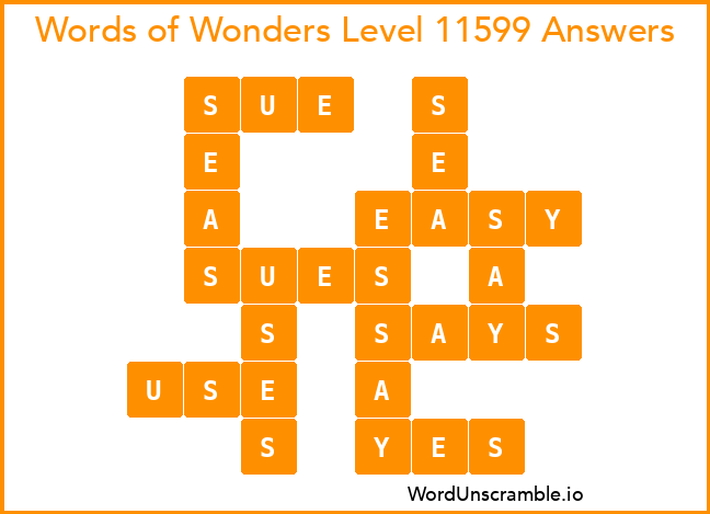 Words of Wonders Level 11599 Answers