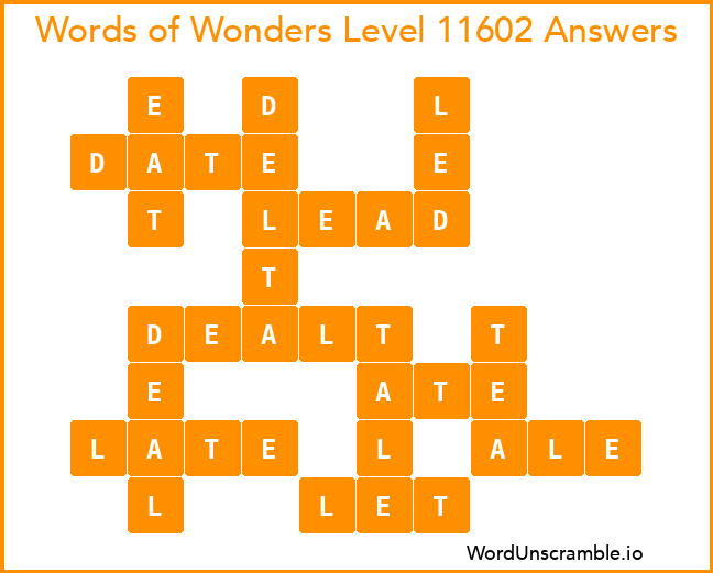 Words of Wonders Level 11602 Answers