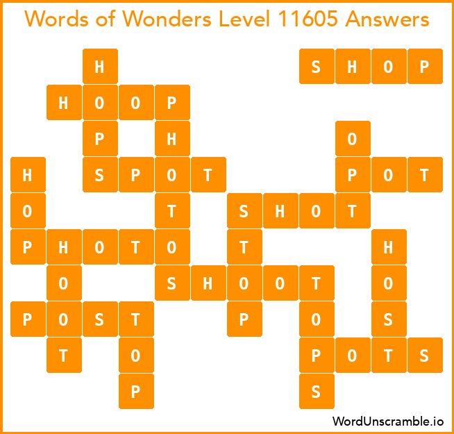 Words of Wonders Level 11605 Answers