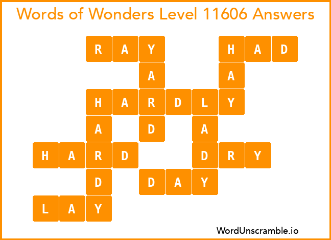 Words of Wonders Level 11606 Answers