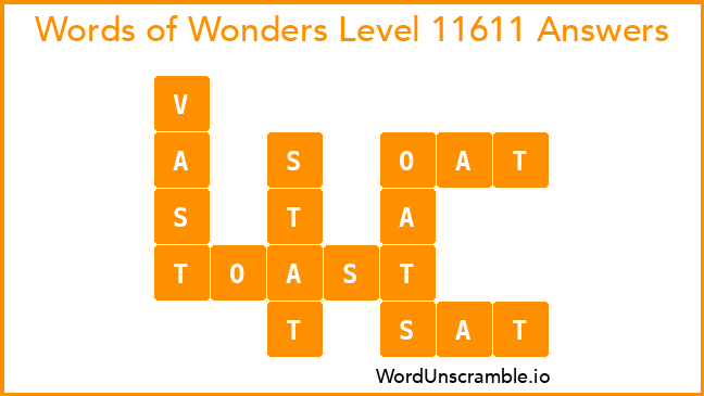 Words of Wonders Level 11611 Answers