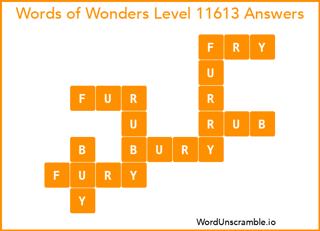 Words of Wonders Level 11613 Answers