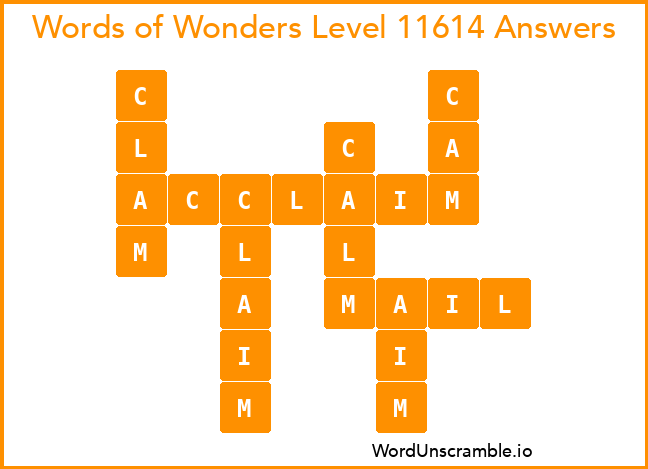 Words of Wonders Level 11614 Answers