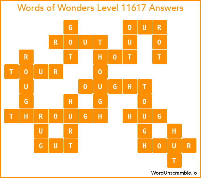 Words of Wonders Level 11617 Answers