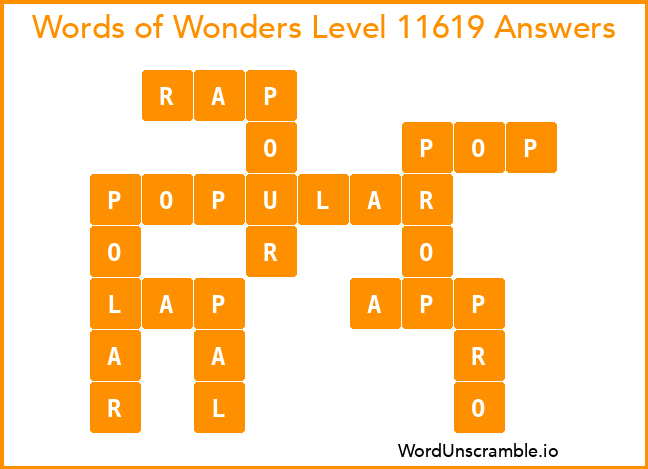 Words of Wonders Level 11619 Answers