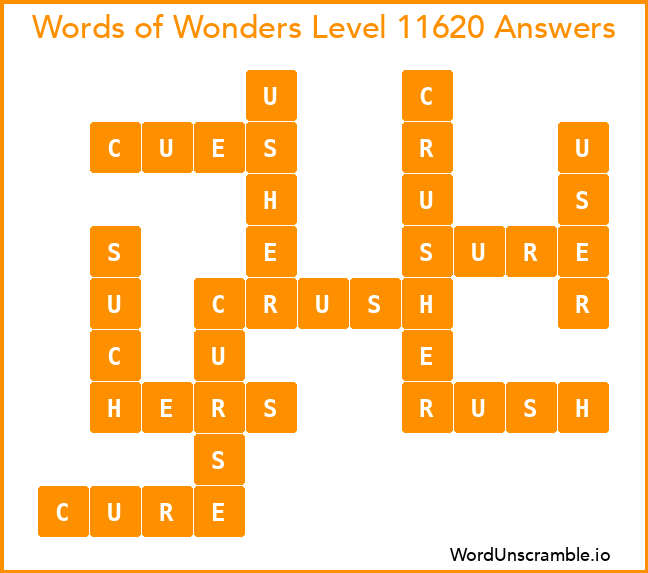 Words of Wonders Level 11620 Answers