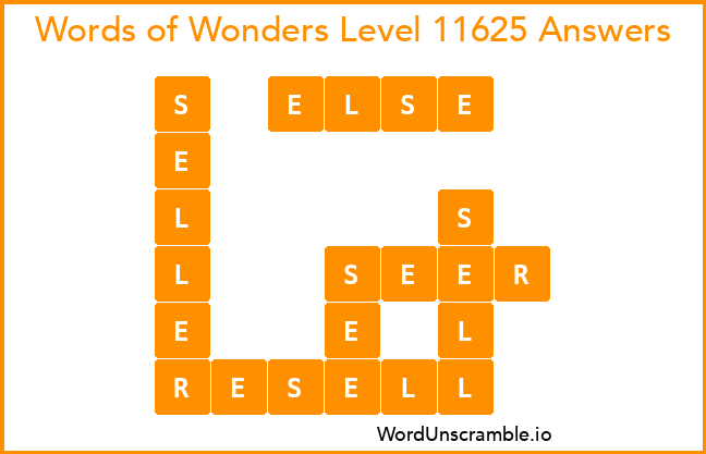 Words of Wonders Level 11625 Answers