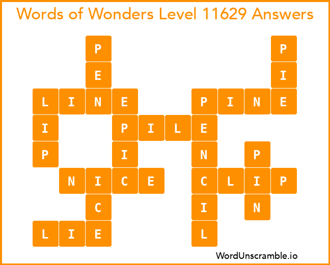 Words of Wonders Level 11629 Answers
