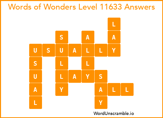 Words of Wonders Level 11633 Answers