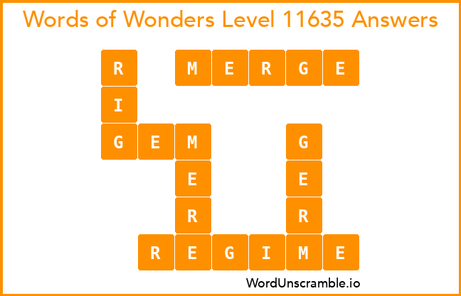 Words of Wonders Level 11635 Answers