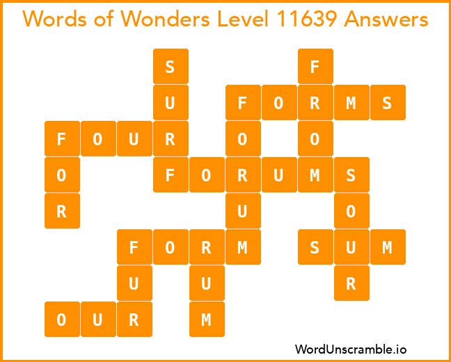 Words of Wonders Level 11639 Answers