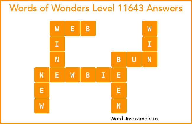 Words of Wonders Level 11643 Answers