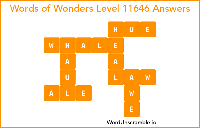 Words of Wonders Level 11646 Answers
