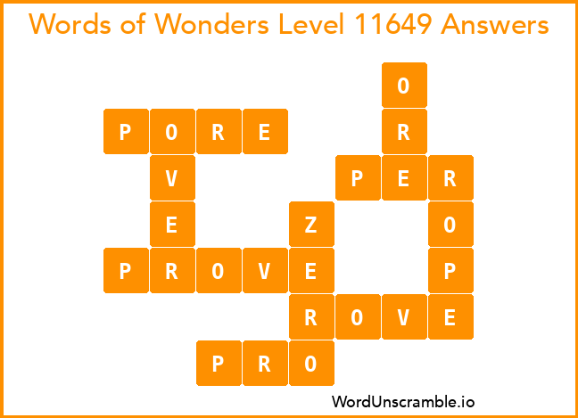 Words of Wonders Level 11649 Answers