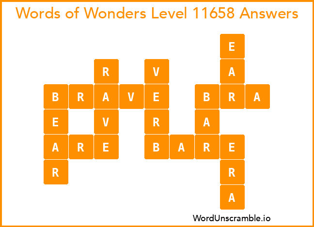 Words of Wonders Level 11658 Answers