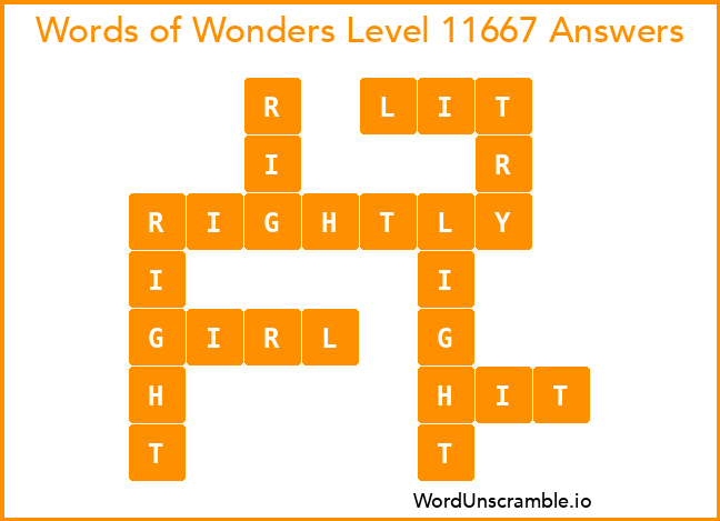 Words of Wonders Level 11667 Answers