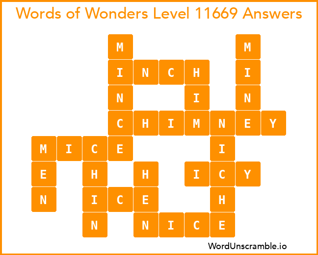 Words of Wonders Level 11669 Answers