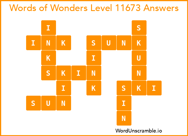 Words of Wonders Level 11673 Answers