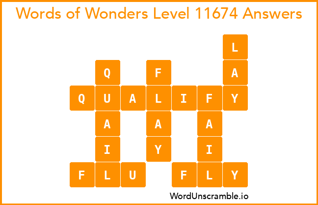 Words of Wonders Level 11674 Answers