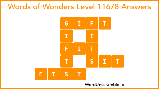 Words of Wonders Level 11678 Answers