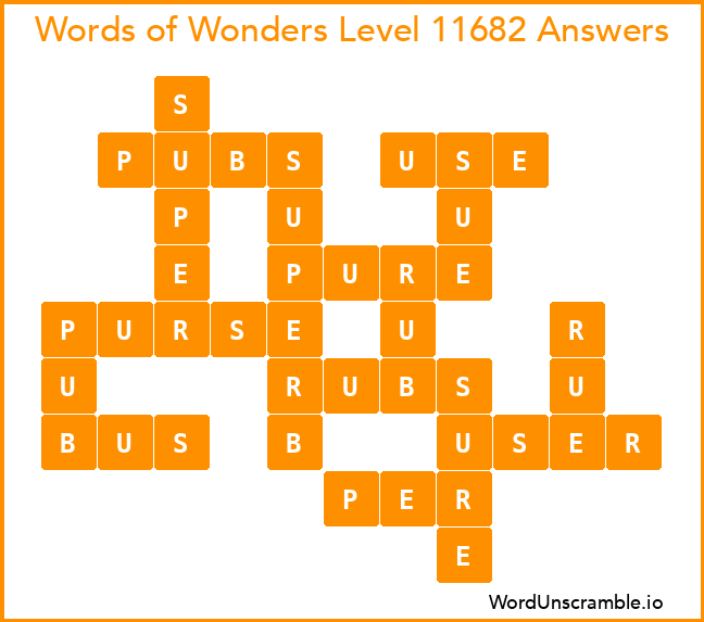 Words of Wonders Level 11682 Answers