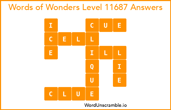 Words of Wonders Level 11687 Answers