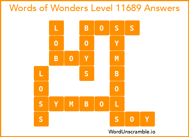 Words of Wonders Level 11689 Answers