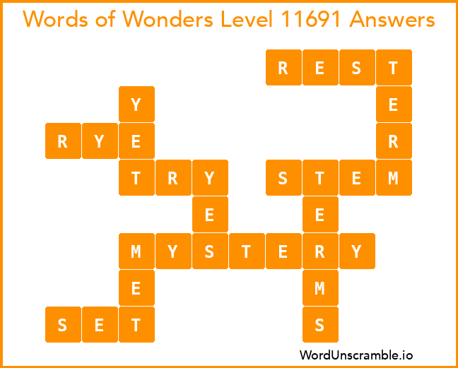 Words of Wonders Level 11691 Answers