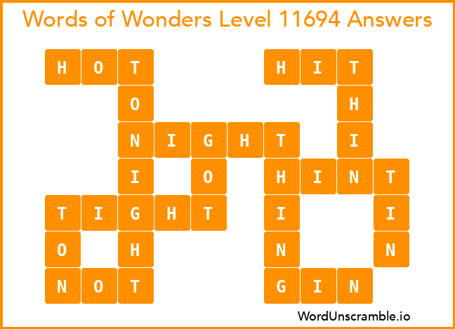 Words of Wonders Level 11694 Answers