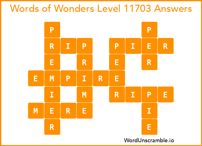 Words of Wonders Level 11703 Answers