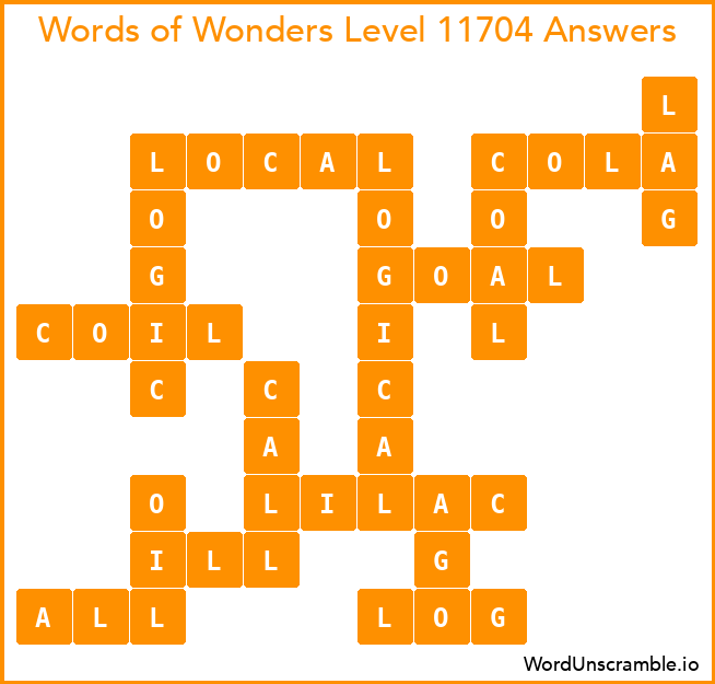 Words of Wonders Level 11704 Answers