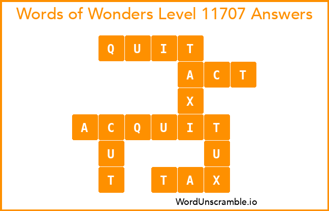 Words of Wonders Level 11707 Answers