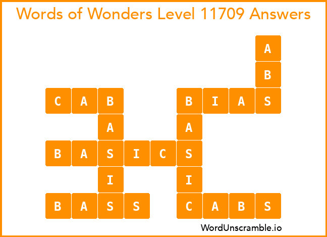 Words of Wonders Level 11709 Answers