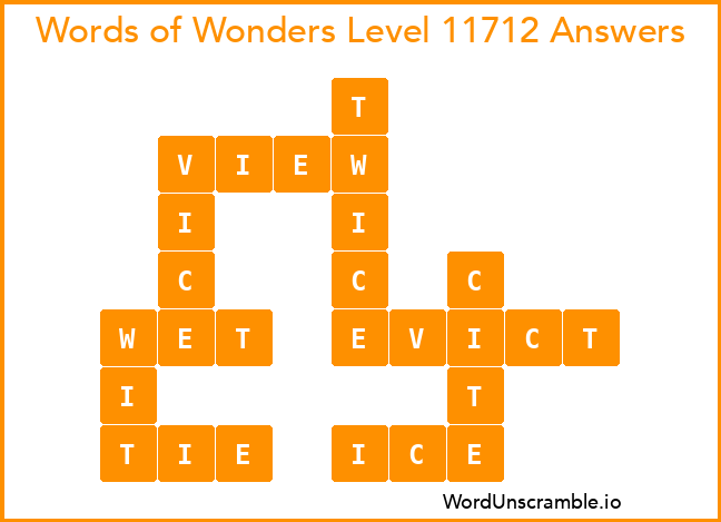 Words of Wonders Level 11712 Answers