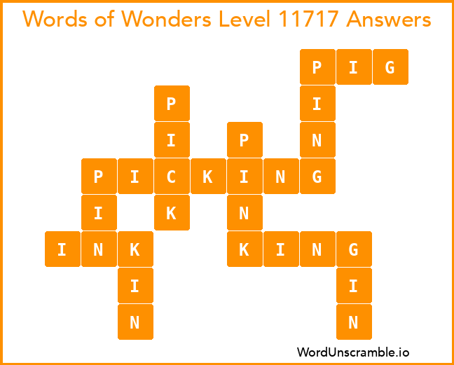 Words of Wonders Level 11717 Answers