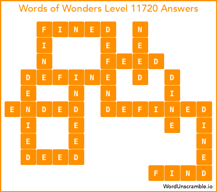 Words of Wonders Level 11720 Answers