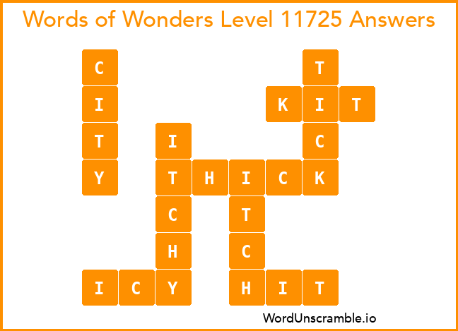 Words of Wonders Level 11725 Answers